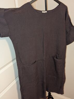 The Shanty Corporation Linen Charcoal Top